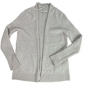 Loft Small Oatmeal Open Front Sweater